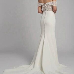 Jenny by Jenny Yoo Angelica Off-Shoulder Lace Bodice Fit & Flare Wedding Gown